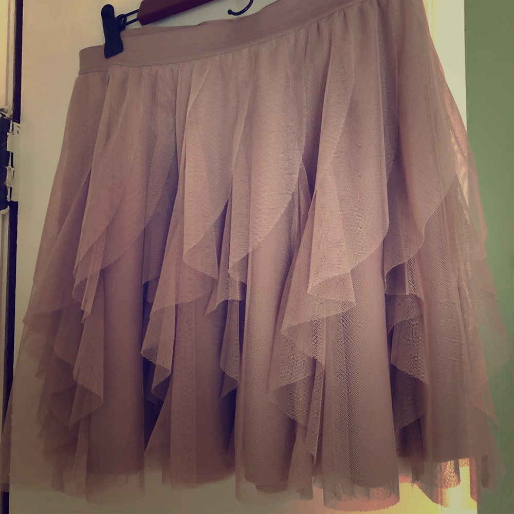 Lauren Conrad Dusty Rose Ruffle Skirt